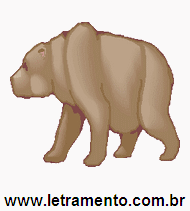 Letramento Urso Animal Com a Letra U