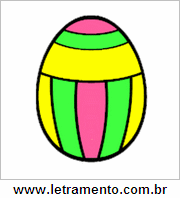 Ovo de Páscoa Colorido
